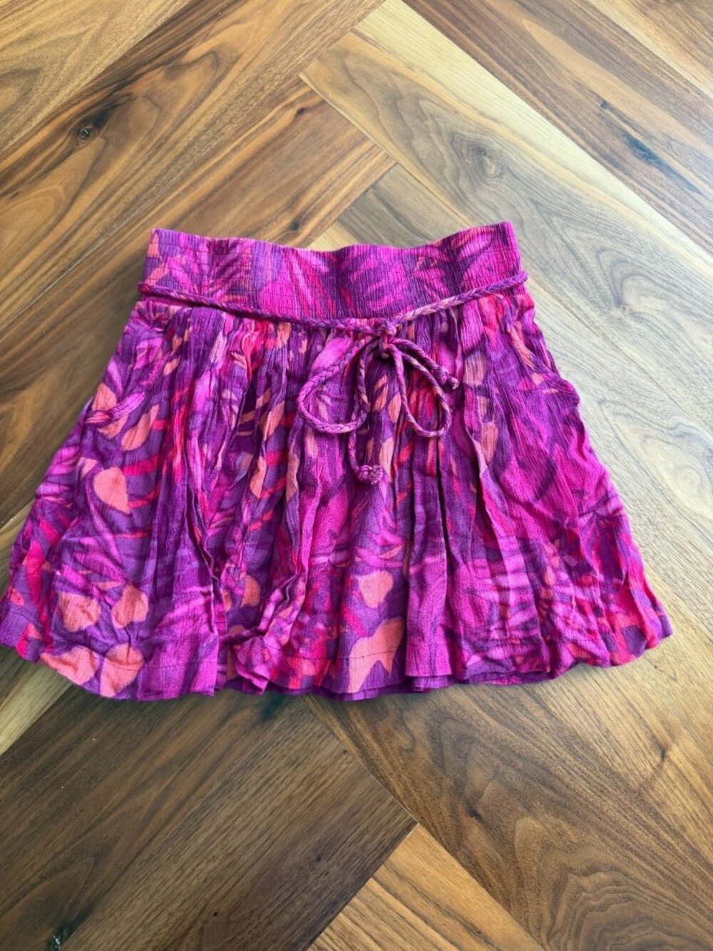 Aeropostale women's aline skirt size medium short mini tropical pattern